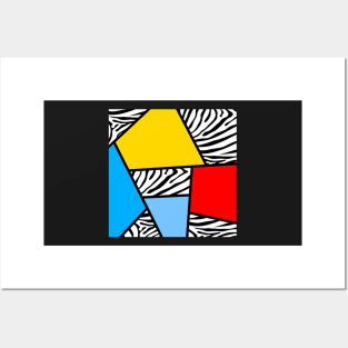 Abstract, Geometric Zebra Print Posters and Art